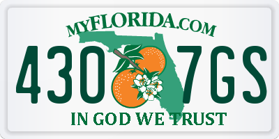 FL license plate 4307GS