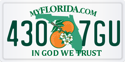 FL license plate 4307GU