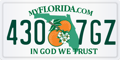 FL license plate 4307GZ