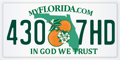FL license plate 4307HD