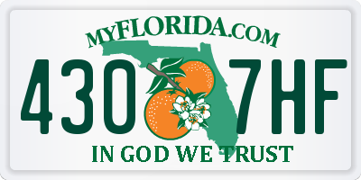 FL license plate 4307HF
