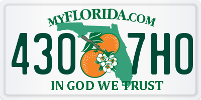 FL license plate 4307HO