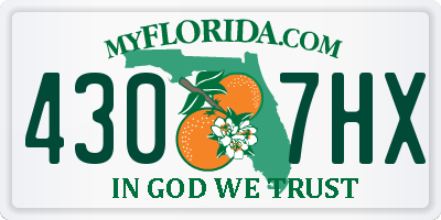 FL license plate 4307HX