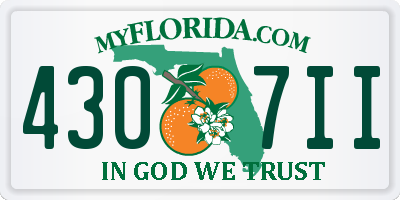 FL license plate 4307II