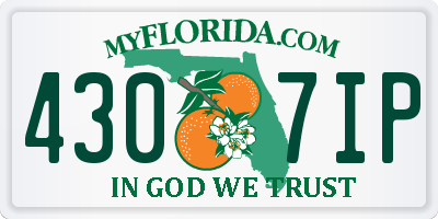 FL license plate 4307IP