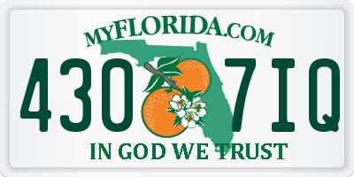 FL license plate 4307IQ
