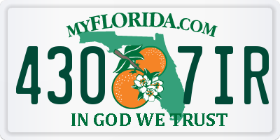 FL license plate 4307IR