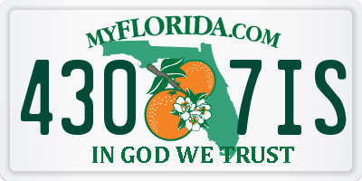 FL license plate 4307IS