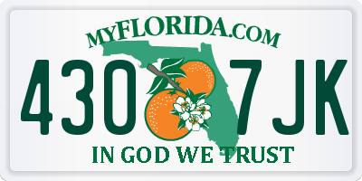 FL license plate 4307JK