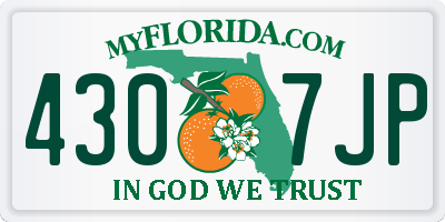 FL license plate 4307JP