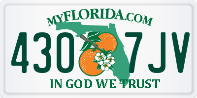 FL license plate 4307JV