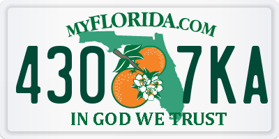 FL license plate 4307KA