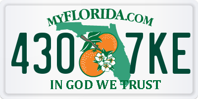 FL license plate 4307KE
