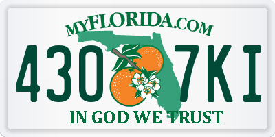 FL license plate 4307KI