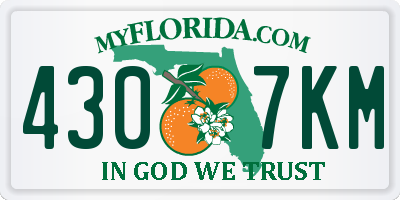 FL license plate 4307KM