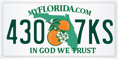 FL license plate 4307KS