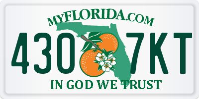 FL license plate 4307KT