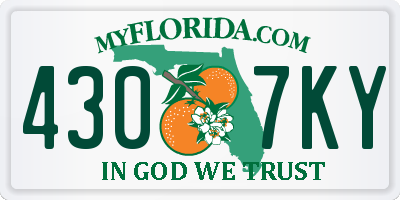 FL license plate 4307KY