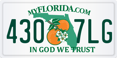FL license plate 4307LG
