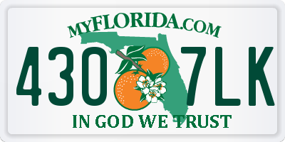 FL license plate 4307LK