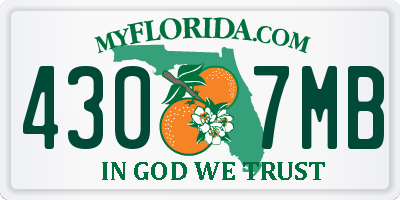 FL license plate 4307MB