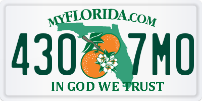 FL license plate 4307MO