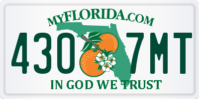 FL license plate 4307MT