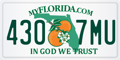 FL license plate 4307MU