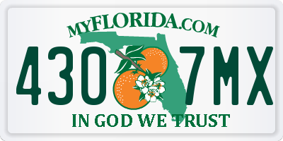 FL license plate 4307MX