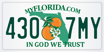 FL license plate 4307MY