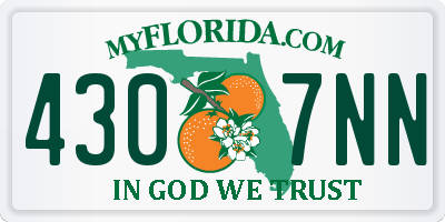 FL license plate 4307NN