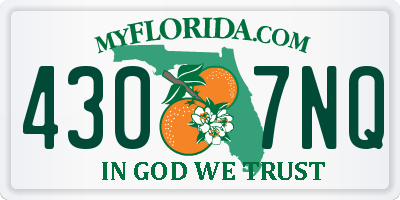 FL license plate 4307NQ