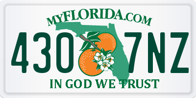 FL license plate 4307NZ