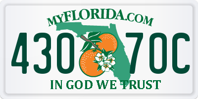 FL license plate 4307OC