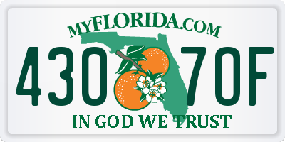 FL license plate 4307OF
