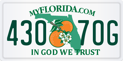 FL license plate 4307OG