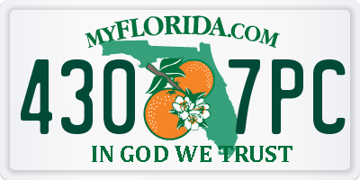 FL license plate 4307PC