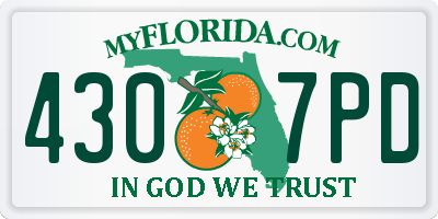 FL license plate 4307PD
