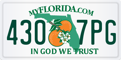 FL license plate 4307PG