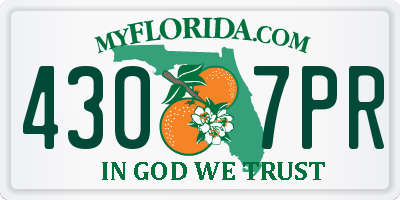 FL license plate 4307PR