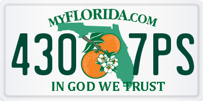 FL license plate 4307PS