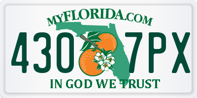 FL license plate 4307PX