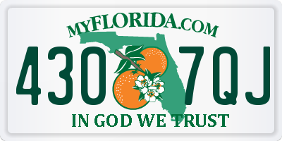 FL license plate 4307QJ