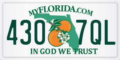 FL license plate 4307QL