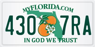 FL license plate 4307RA