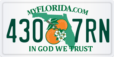 FL license plate 4307RN