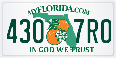 FL license plate 4307RO