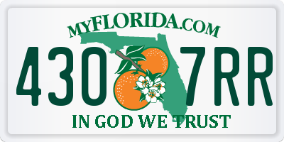 FL license plate 4307RR
