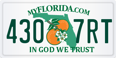FL license plate 4307RT