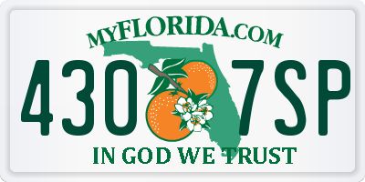 FL license plate 4307SP